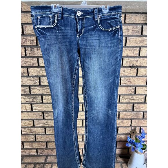 GRACE IN LA Women's Jeans Size 30 Bling Boot Cut‎ Embroidered Pocket - Picture 1 of 10